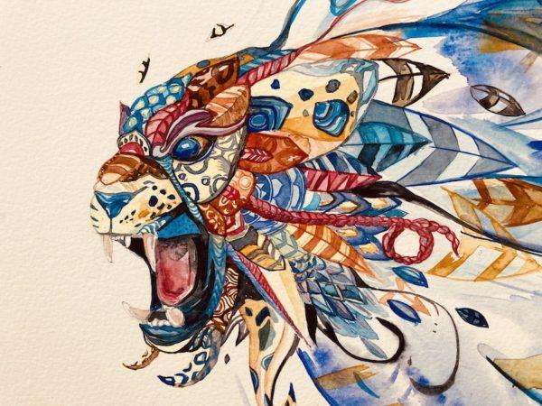 Peinture Vibratoire Puissance Lion Eleonore de Lardemelle
